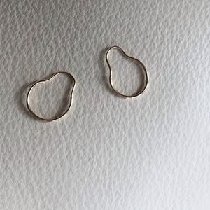 10k Gold loop earrings